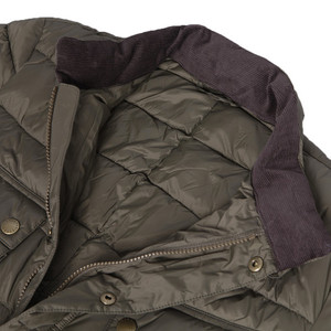 Steve mcqueen jefferies baffle quilted olive jacket at oxygenclothing.co.uk
