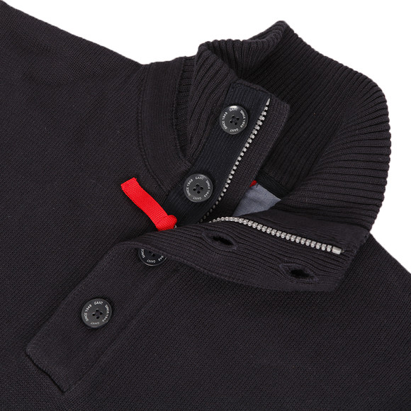 Gant Mens Blue Gant Navy Cotton Nautical Mockneck Jumper main image