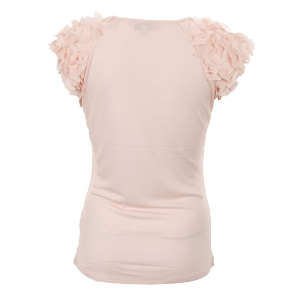 Ted Baker Womens Pink Dola Bow Cut Outs Shoulder Tee #2