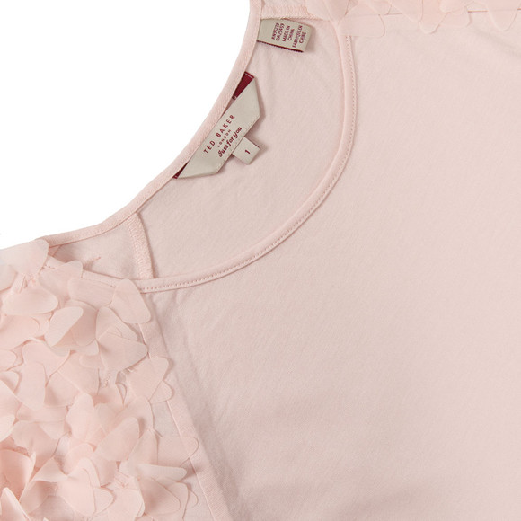 Ted Baker Womens Pink Dola Bow Cut Outs Shoulder Tee #3