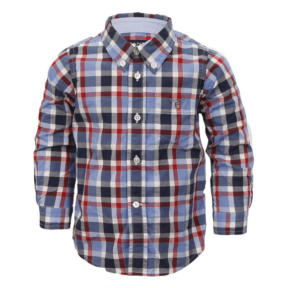 Gant Boys Red Gant M.M. Laundered Poplin Check Shirt main image