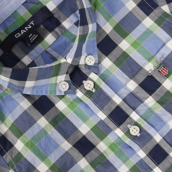 Gant Boys Green Gant M.M. Laundered Poplin Check Shirt main image