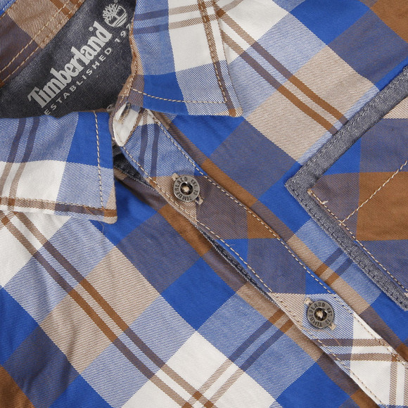 Timberland Boys Brown Timberland T05C97 Check Shirt main image