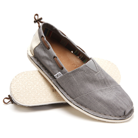 Toms Mens Grey Toms Grey Denim Stitchout Canvas main image