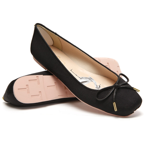 Ted Baker Womens Black Charee Textile Ballet Pump #4