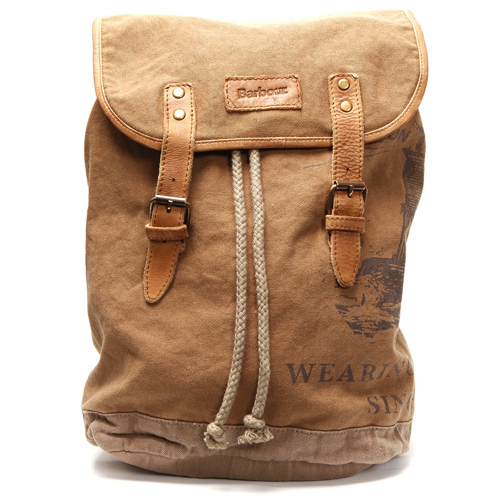 Mens Barbour Washed Sandstone Backpack