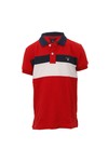 Gant Boys Red Gant Boys M.T. Chest Stripe Pique Polo
