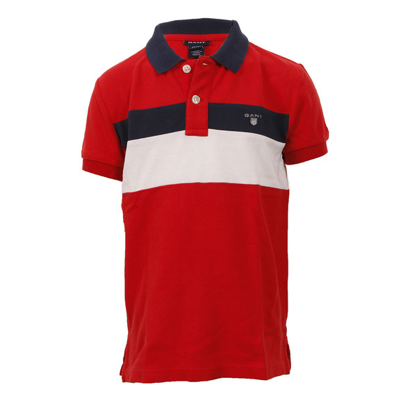 Gant Boys Red Gant Boys M.T. Chest Stripe Pique Polo main image