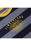 Timberland Boys Blue Timberland T05D09 Rib Neck Stripe Crew Tee
