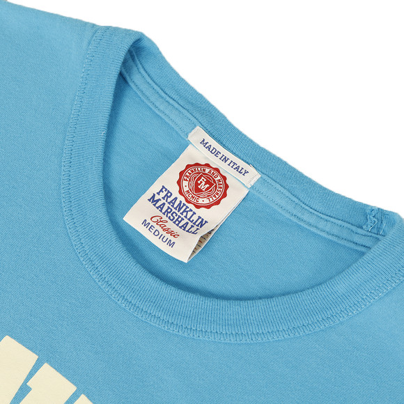 Franklin & Marshall Mens Blue Large Classic Logo Crew Tee main image