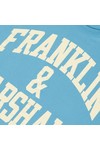 Franklin & Marshall Mens Blue Large Classic Logo Crew Tee