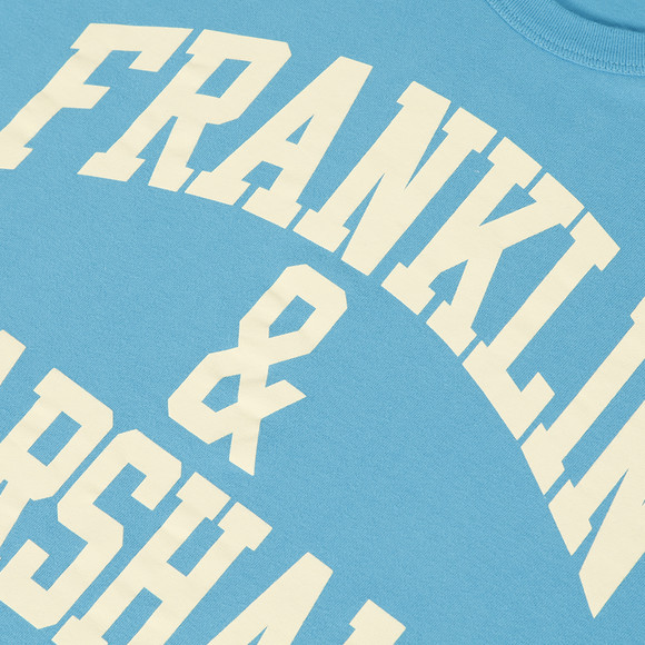 Franklin & Marshall Mens Blue Large Classic Logo Crew Tee main image