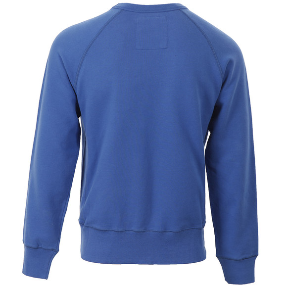 Franklin & Marshall Mens Blue Embroidered Logo Crew Sweat main image