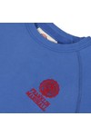 Franklin & Marshall Mens Blue Embroidered Logo Crew Sweat