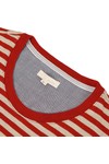 Suit Mens Red Suit Barry Red Stripe Crew Tee