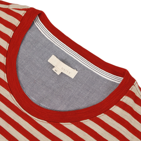 Suit Mens Red Suit Barry Red Stripe Crew Tee main image
