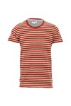 Suit Mens Red Suit Barry Red Stripe Crew Tee