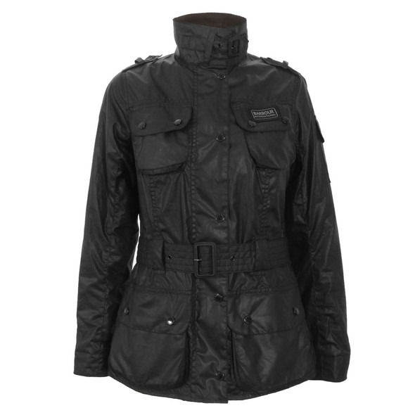 Barbour Lifestyle Womens Black Barbour Black Antique Union Jack Jacket #1