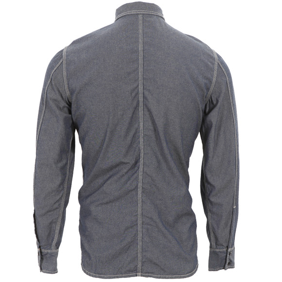Diesel Mens Blue Diesel Stepy Chambray Denim Shirt #4