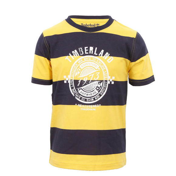 Timberland Boys Black Timberland T25F43 Stripe Crew Tee main image
