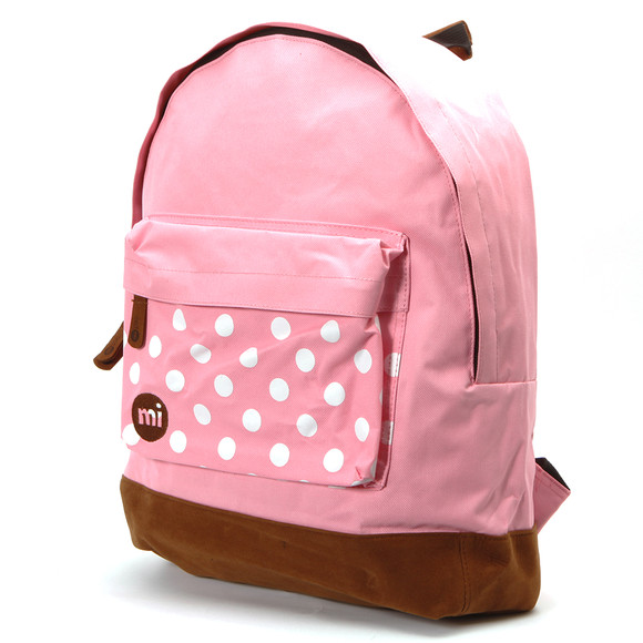 Mi Pac Unisex Pink Polkadot Pocket Print Backpack main image