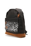 Mi Pac Unisex Black Paisley Pocket Print Backpack