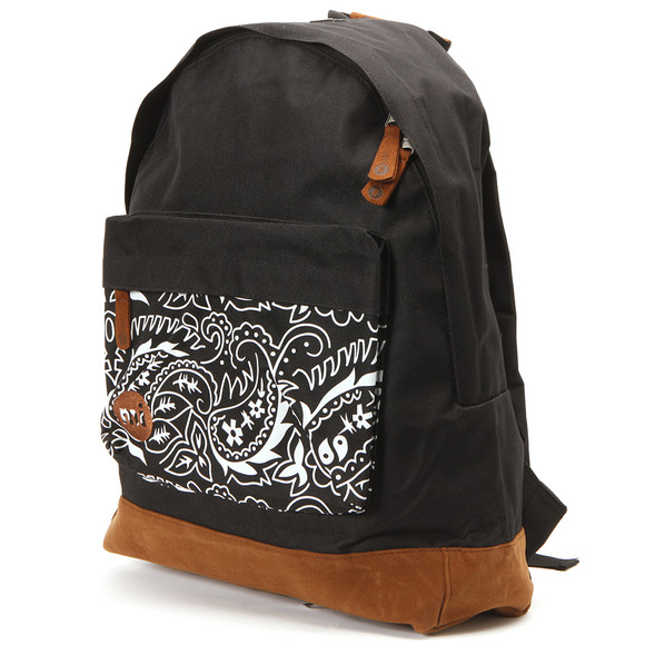 Mi Pac Unisex Black Paisley Pocket Print Backpack main image