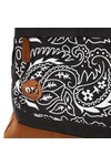 Mi Pac Unisex Black Paisley Pocket Print Backpack