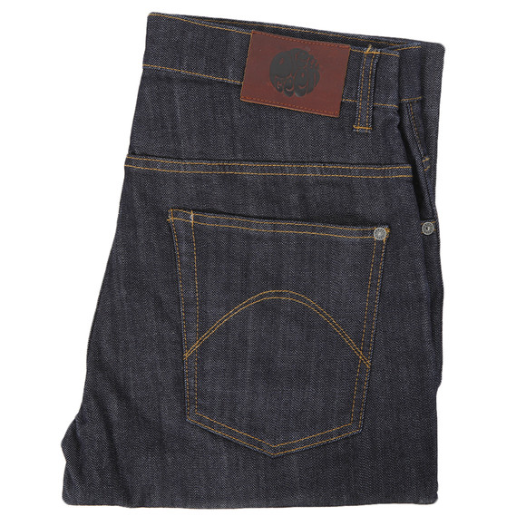 Pretty Green Mens Blue Pretty Green Raw Straight Jean main image