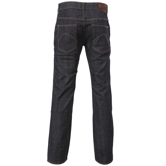 Pretty Green Mens Blue Pretty Green Raw Straight Jean main image