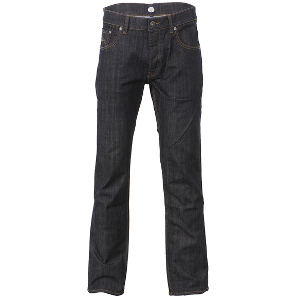 Pretty Green Mens Blue Pretty Green Raw Straight Jean main image