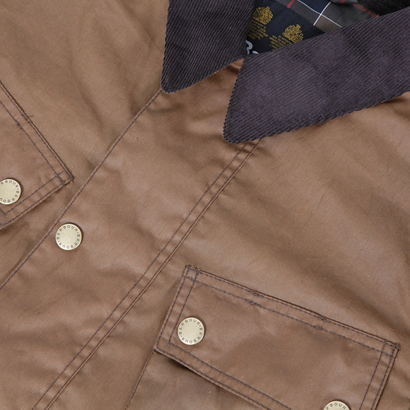 Barbour Lifestyle Mens Brown Barbour Lowland Bark Wax Jacket #4