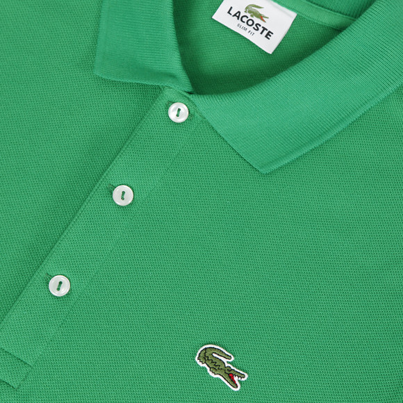 Lacoste Mens Green Lacoste PH1211 Chlorophylle Slim Fit Polo Shirt main image