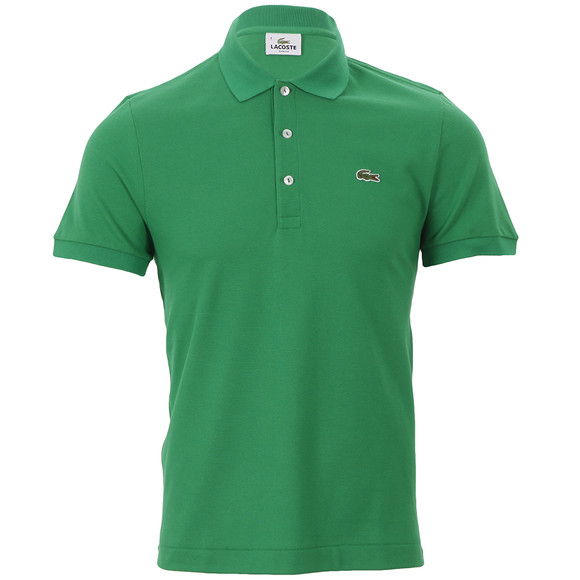Lacoste Mens Green Lacoste PH1211 Chlorophylle Slim Fit Polo Shirt main image