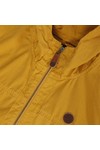 Pretty Green Mens Yellow Pretty Green Mustard Hooded Leather Logo Jacket