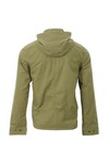 Pretty Green Mens Green Pretty Green Khaki Hooded Leather Logo Jacket