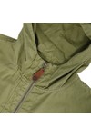 Pretty Green Mens Green Pretty Green Khaki Hooded Leather Logo Jacket