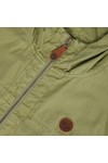 Pretty Green Mens Green Pretty Green Khaki Hooded Leather Logo Jacket
