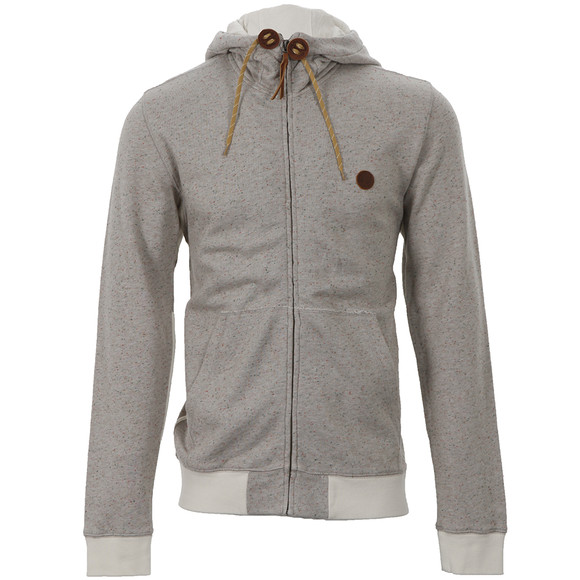 Pretty Green Mens Grey Pretty Green Neps Grey Full Zip Hoody main image