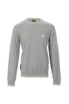 Pretty Green Mens Grey Pretty Green Light Grey Knitted Crew Jumper