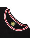 Pretty Green Mens Black Pretty Green Black Knitted Crew Jumper