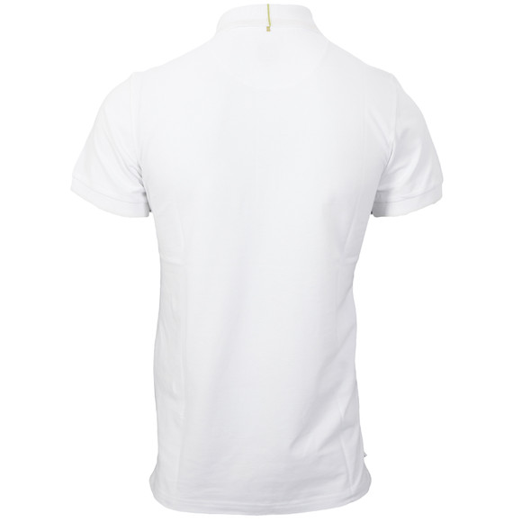 Pretty Green Mens White Pretty Green White/Steel Stripe Collar Polo main image