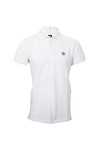 Pretty Green Mens White Pretty Green White/Steel Stripe Collar Polo