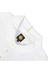 Pretty Green Mens White Pretty Green White/Steel Stripe Collar Polo