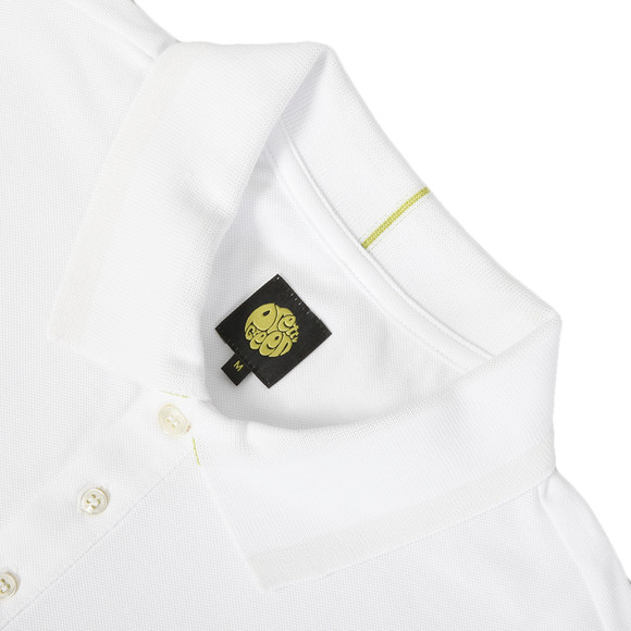 Pretty Green Mens White Pretty Green White/Steel Stripe Collar Polo main image