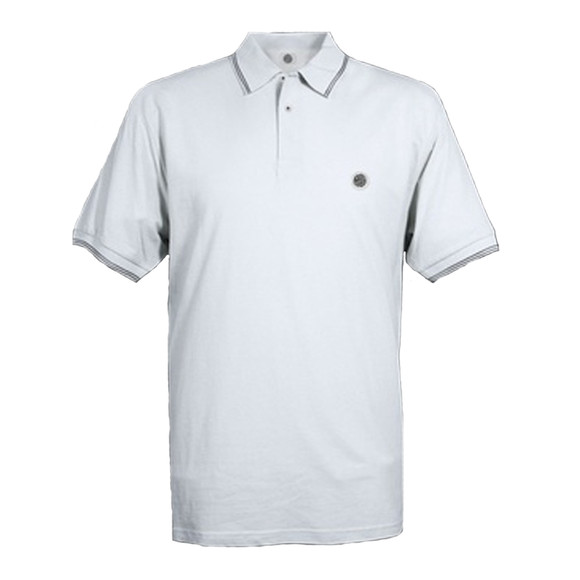 Pretty Green Mens White Pretty Green White Pique Polo main image