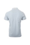 Pretty Green Mens Blue Pretty Green Sky Stripe Collar Polo