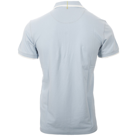 Pretty Green Mens Blue Pretty Green Sky Stripe Collar Polo main image