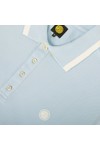 Pretty Green Mens Blue Pretty Green Sky Stripe Collar Polo