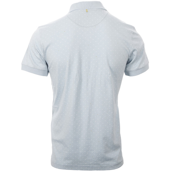 Pretty Green Mens Blue Pretty Green Sky Polka Dot Polo main image